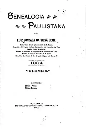 Livro PDF: Genealogia paulistana – Vol. II